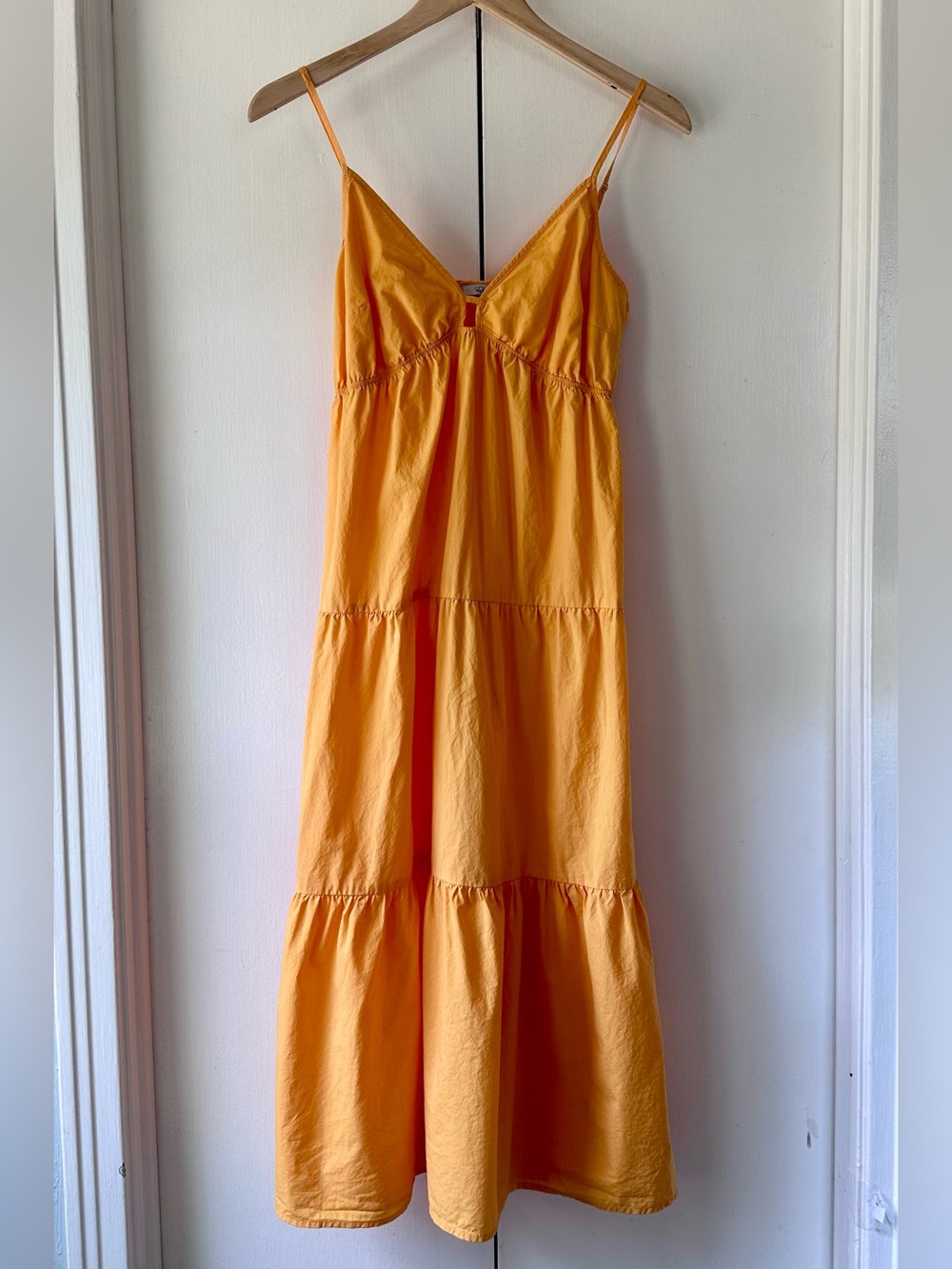 Rails Tiered Spaghetti-Strap Maxi Dress in Marigold XS
